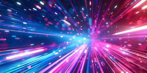 Fototapeta premium Dynamic background with streaks of motion and digital glitch effects, ideal for promoting e-sports equipment or gaming accessories 