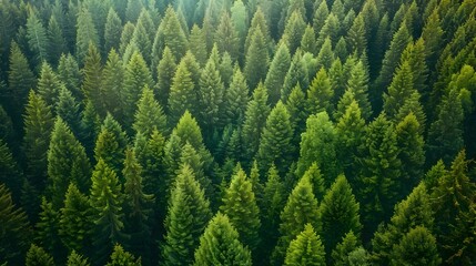 Obraz premium Flourishing Forest Landscape with Clean Air and Nature Preservation