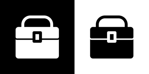 Briefcase icon. Business icon. Admin. Work Team. Black icon. Silhouette