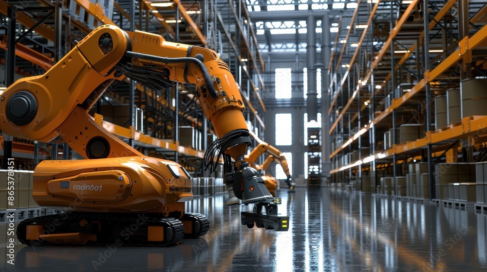 Poster automated warehouse robots