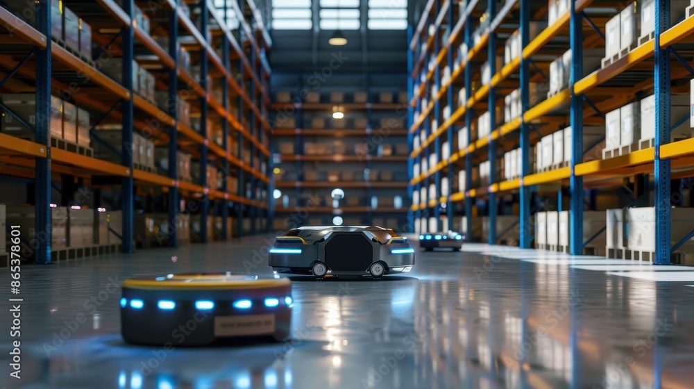 Poster automated warehouse robots