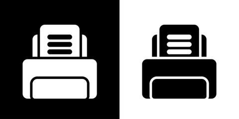 Obraz premium Printer icon. Business icon. Admin. Work Team. Black icon. Silhouette