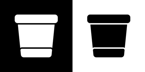 Trash icon. Business icon. Admin. Work Team. Black icon. Silhouette.