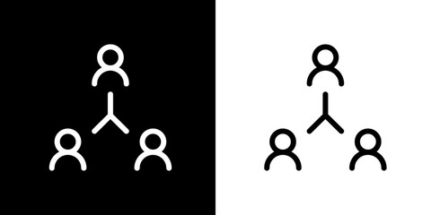 Work team icon. Business icon. Admin. Work Team. Black icon. Silhouette.