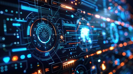 Abstract Futuristic Interface.