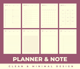 Simple planner note in clean and minimal design