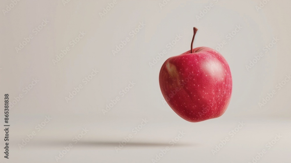 Aufkleber a red apple floating in mid-air, defying gravity and creating a surreal visual effect.