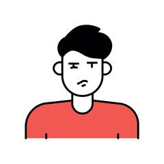 Trigeminal neuralgia line black icon. Sign for web page, mobile app,