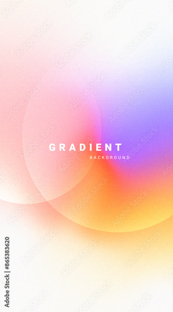 Poster Abstract gradient background with grainy texture. Vertical banner vector illustration.