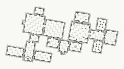 Dungeon game asset. Top view. Vector illustration.