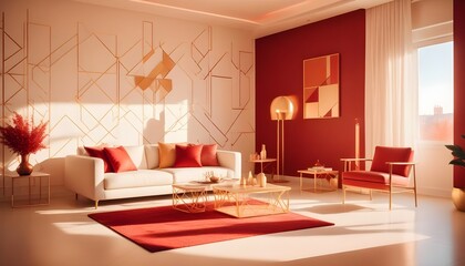 Photo interior modern design room 3d illustration