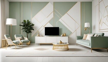 Photo interior modern design room 3d illustration