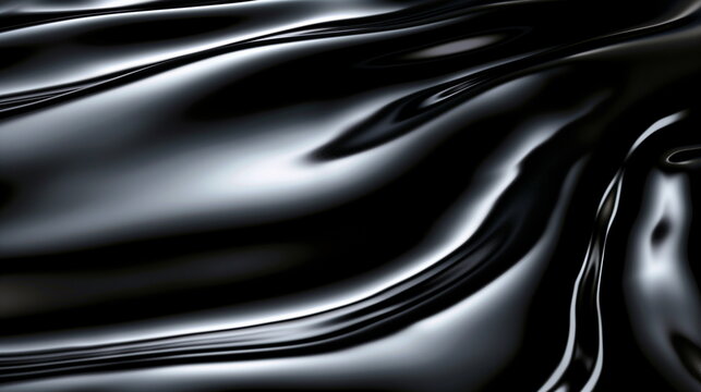 crude oil aesthetic photography, smooth surface, rich black color, minimalist brutal background, high-resolution detail