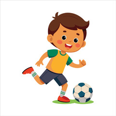 kid-plays-with-soccer-ball-vector