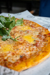 four cheese vegetarian pizza