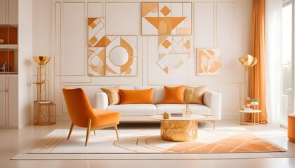 Photo interior modern design room 3d illustration