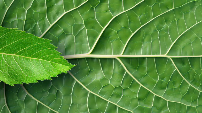 Crosssection of a leaf with visible intercellular spaces, microscope leaf, structure and function