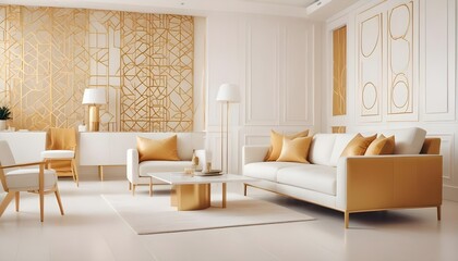 Photo interior modern design room 3d illustration