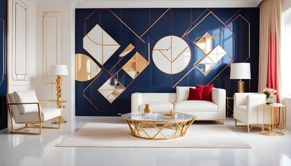 Photo interior modern design room 3d illustration