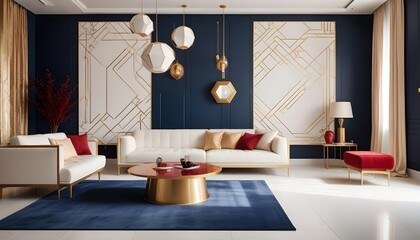 Photo interior modern design room 3d illustration
