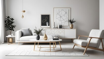 Photo interior modern design room 3d illustration