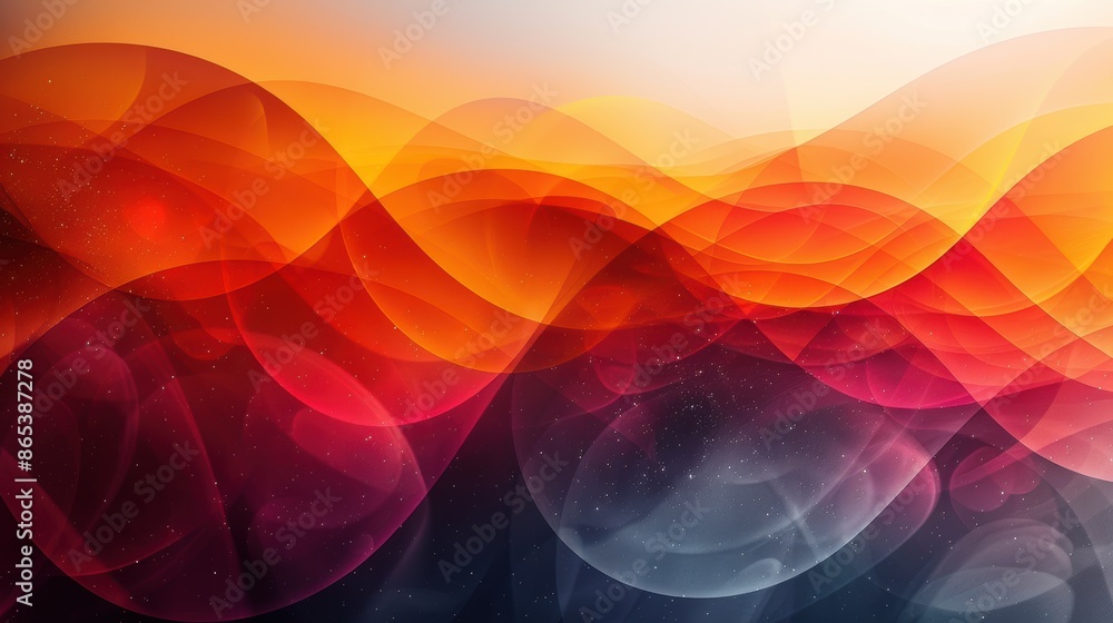 Poster a minimalist background with a pattern of overlapping circles in shades of orange.