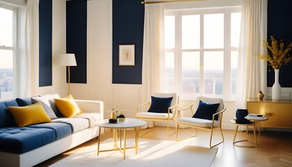 Photo interior modern design room 3d illustration