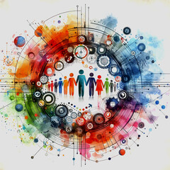 Obraz premium Synergy in Action