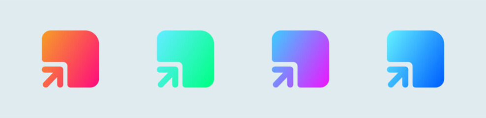 Fototapeta premium Login solid icon in gradient colors. Sign in symbol vector illustration.