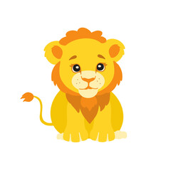 Cute lion, for children illustration