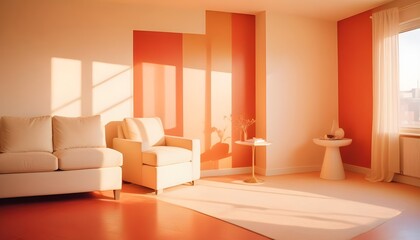 Photo interior modern design room 3d illustration