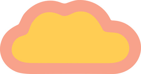 illustration of a pink and yellow cloud