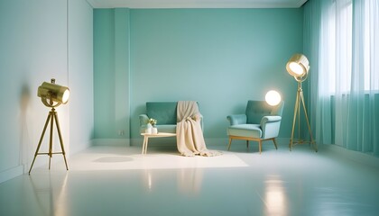 Photo interior modern design room 3d illustration