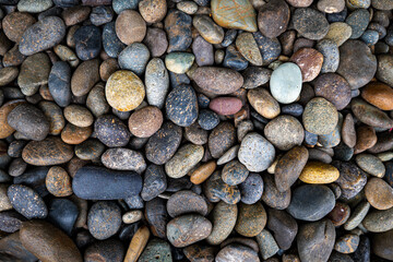 Background texture of colorful stone wall texture.