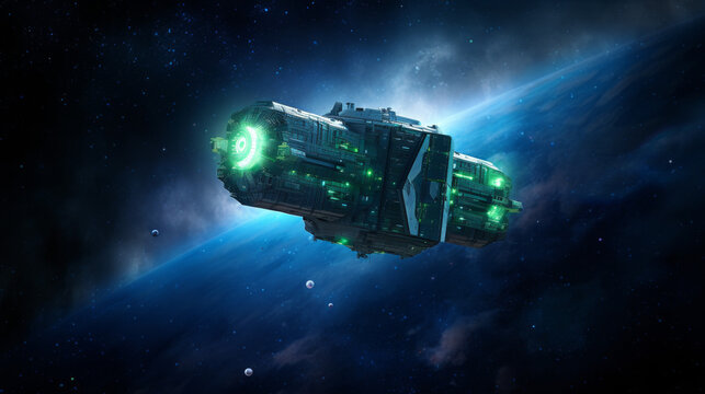 spacecraft, representing advancing space exploration. 