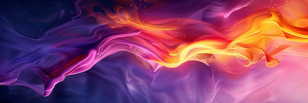 Colorful abstract background with paint brush strokes, wave shapes, and colorful splashes isolated on white background vector illustration