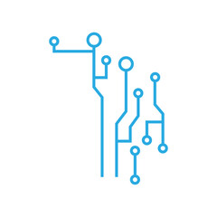 Abstract futuristic circuit board element