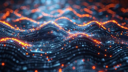 Visualizing Inflation and Electricity Prices Graph on Technological Blue Background 