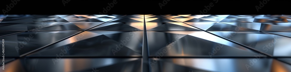 Aufkleber tech-inspired dark background with a neon grid forming fluid wave patterns, highlighted by bright co
