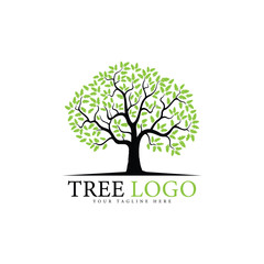 Abstract vibrant tree logo design, root vector - Tree of life logo design inspiration