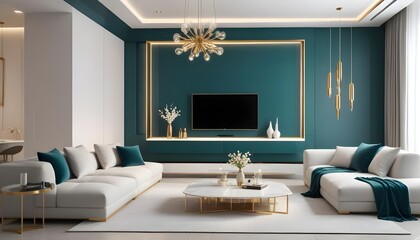 Photo interior modern design room 3d illustration
