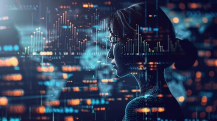 Digital world representation with financial data