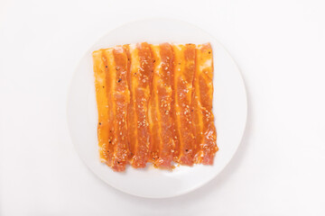 ［カナダ産　豚肉］豚バラ肉　味付け　焼肉用