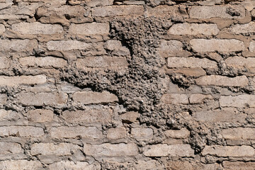 dirty old brick wall background. texture of the wall
