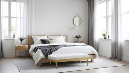 Fototapeta premium Photo interior modern design room 3d illustration