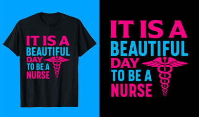 Fototapeta premium Nurse T shirt Design Typography Design