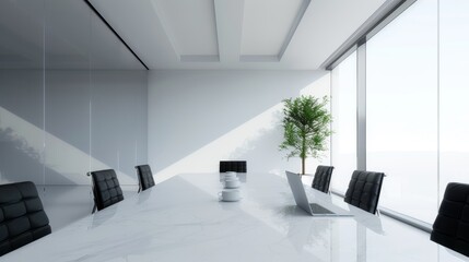 Entrepreneurs in a sleek conference room, networking with laptops and coffee, high detailed and realistic 3D photo, high resolution, highly smooth and high quality