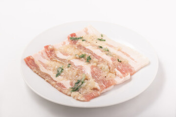 ［カナダ産　豚肉］豚バラ肉　（ねぎ塩タレ）