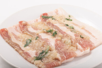 ［カナダ産　豚肉］豚バラ肉　（ねぎ塩タレ）