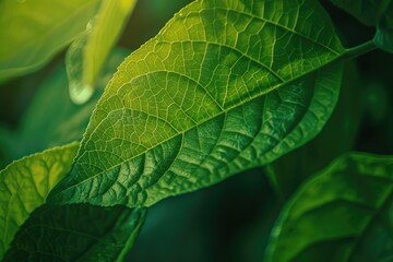 Fototapeta premium Leaf with water droplet